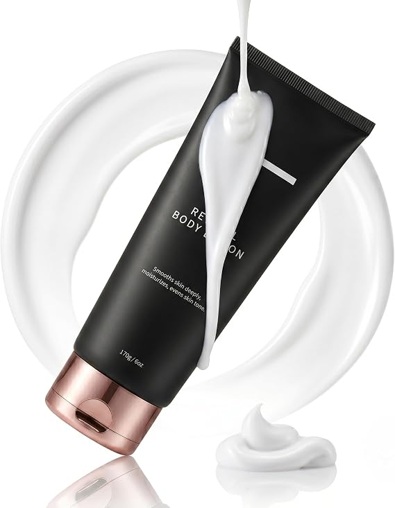 Retinol Body Lotion 170g, Anti-Ageing Firming Body Cream for Crepey Skin, Stretch Marks & Sun Damage, Deeply Moisturises for Neck, Arms & Thighs