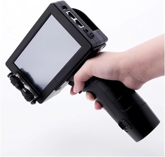 Handheld Inkjet Printer, Manual Inkjet Numbering Label Plastic Carton Printer Intelligent Handheld Thermal Inkjet Printer,for Date Barcode Batch Number Logo Qr Code-25.4mm with 1 Ink-1