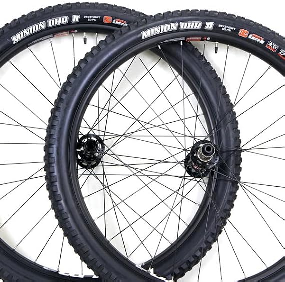 Motobecane Night Train 29 Fat Bike Wheel WTB i29 Rims Minion Tires 29 x 2.4 Novatech Hubs Thru Axle 150mm front 190mm rear Packaged PAIR
