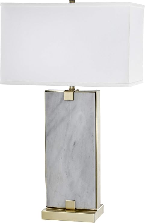 Magnus Table Lamp Modern Desk Lamp with Marble Finish, Commercial Grade Lighting for Living Room or Bedroom