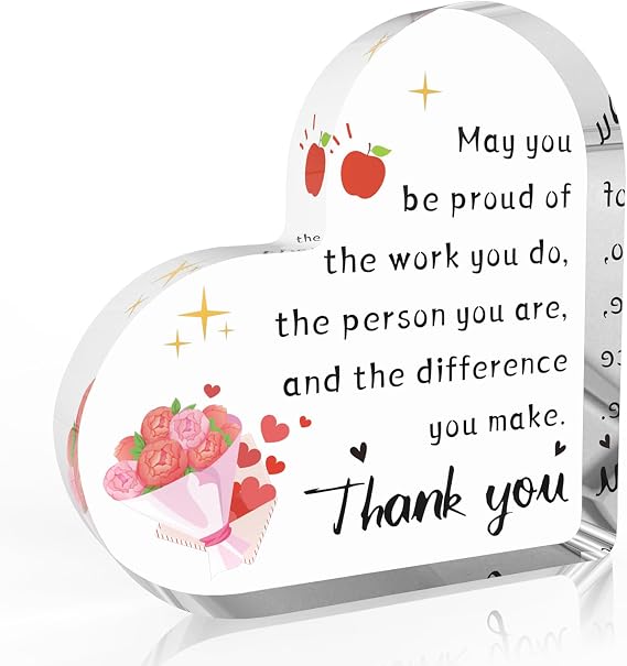 Teacher Gifts for Women - Teacher Christmas Appreciation Gifts,Office Desk Decor,End of Year Teachers Thank You Graduation Retirement Birthday Personalized Cool Valentines Day Ideas Teachers