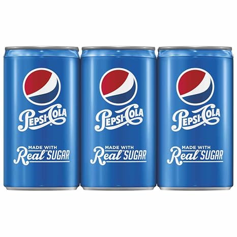 Pepsi, Real Sugar, 7.5 fl oz. mini cans (6 Pack)