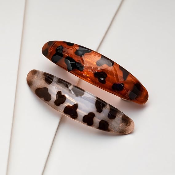 2-Pack Light & Dark Coffee Hair Clips