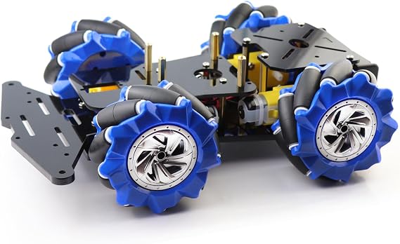 4WD Mecanum Wheel Smart Car Robot Chassis for Arduino R3 R4/ Leonardo/Raspberry Pi 5/4B/3B+/3B/2B/1B+ Projects with TT Motor, DIY Robot Building Base Kit for Teens & Adults