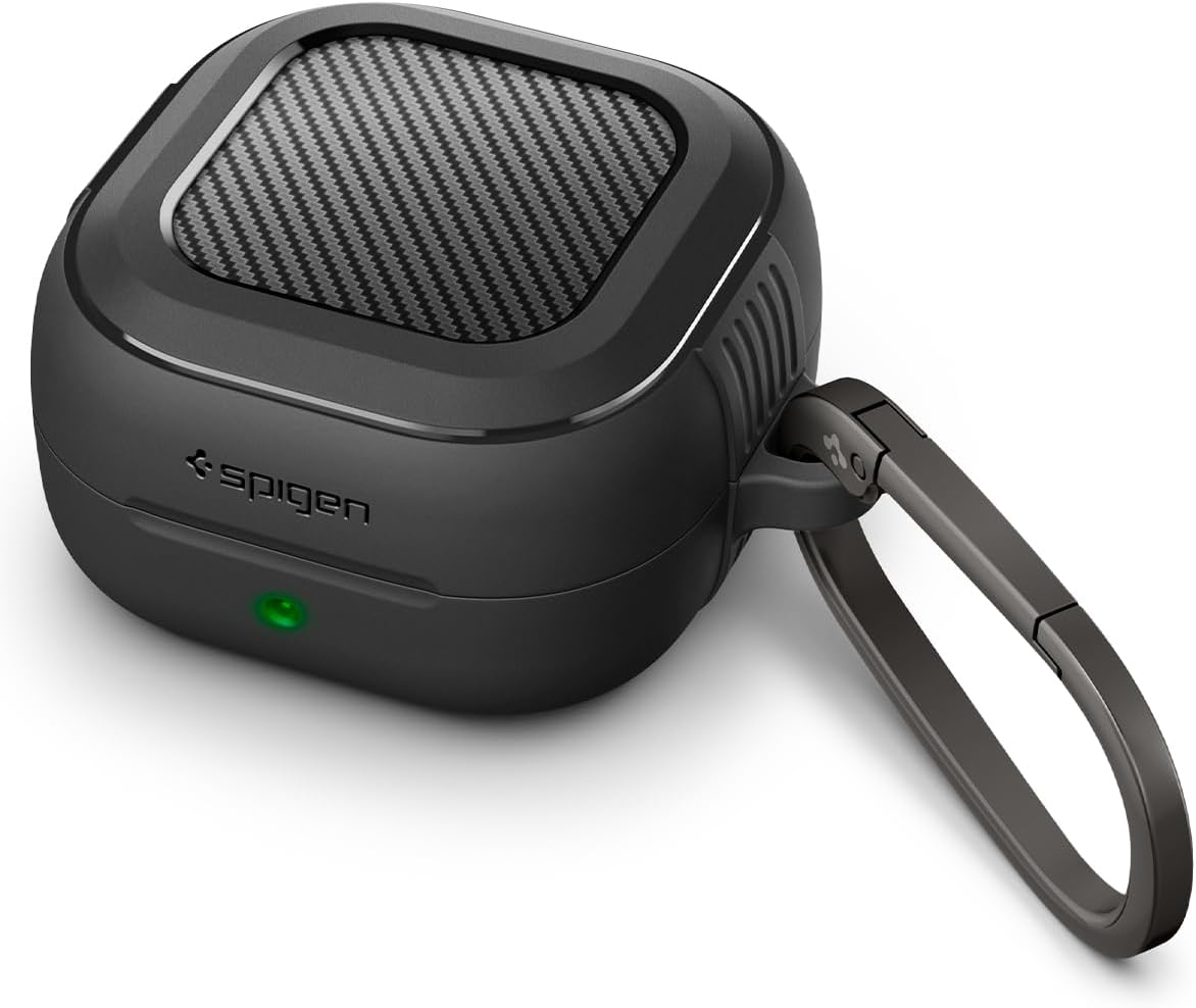 Spigen Rugged Armor Case Compatible with Samsung Galaxy Buds 4 Pro/Galaxy Buds 4 (2026) - Matte Black