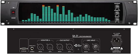 Audio Spectrum Analyzer, Music Spectrum VU Meter with 31 Segments, Real-Time Frequency Level Display for Audio Visualizer, KTV Performance, Recording Studio
