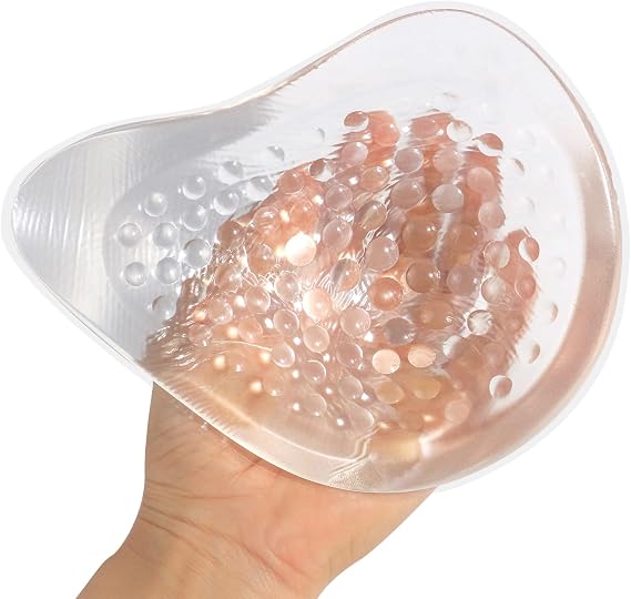 Symmetrical Mastectomy Breast Prosthesis,Massage Post-Surgery Breast Form Spiral Bra Insert Pad for Swimming(1 Piece)