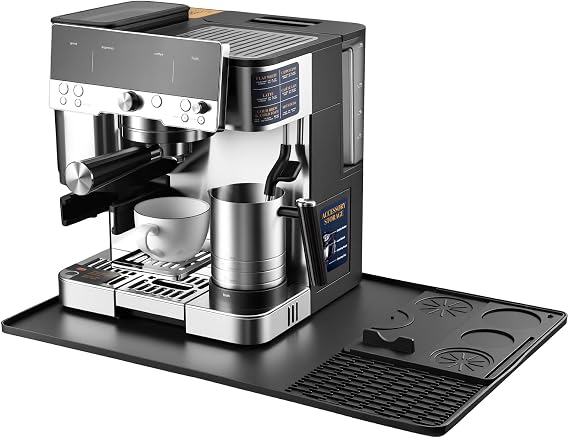 Silicone Coffee Mat for Ninja Luxe Cafe ES601 & Most Home Espresso Machines | Food Grade Silicone, Detachable Structure, Anti-Slip, Heat-resistant, Scratch Protection, Shock Absorption, Stain-resistant