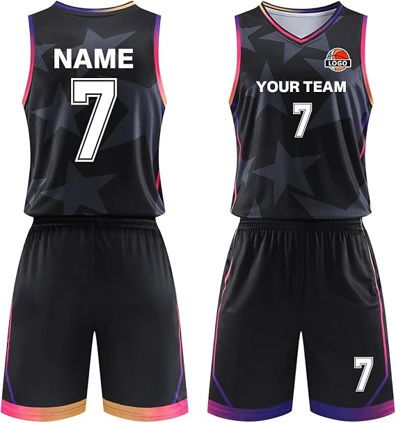 Custom Basketball Uniform Sets with Logo Name Number Team Custom Basketball Jersey Personalized for Men Women Girl Boy