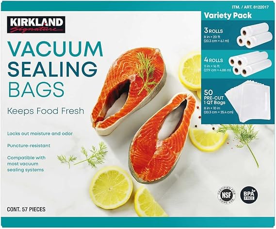 Kirkland Signature Vacuum Sealing Bags, Assortment Pack (8122017)