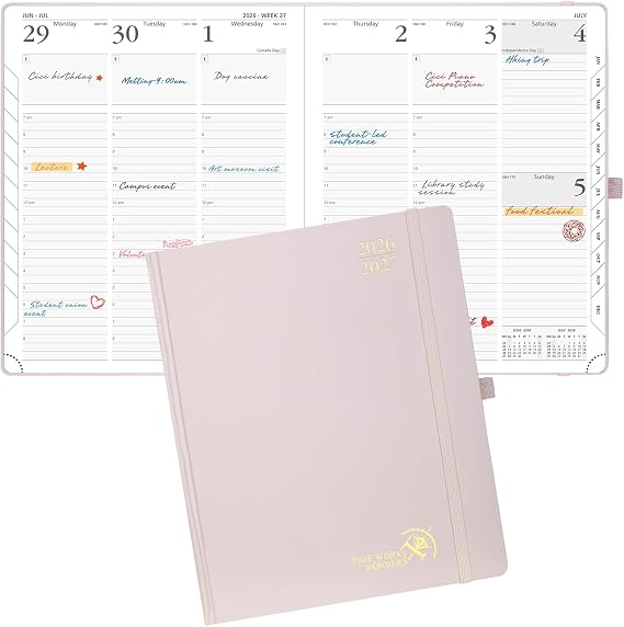 POPRUN 2026-2027 Academic Planner,8.5" x 10.5", Weekly and Monthly Calendar