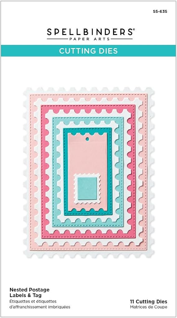 Spellbinders Etched Dies-Nested Postage Labels & Tag