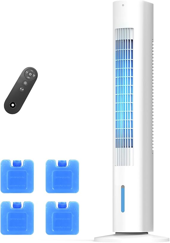 35 INCH Evaporative Air Cooler, 3-IN-1 Quiet Portable Air Conditioners Windowless with 3 Speed, AC Unit for Bedroom Office