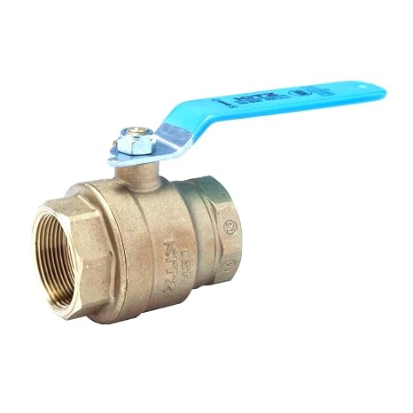 KITZ 858-100 Lead-Free Threaded Brass Ball Valve, Two-Piece Full Port, Vented, 1in