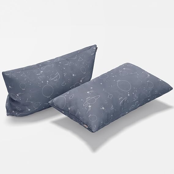 Soley | Galaxy | 100% Cotton 2-Piece Pillowcase Set White Gray