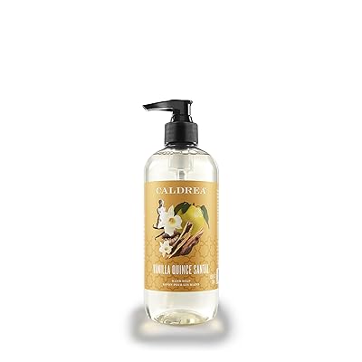 Caldrea Hand Wash Soap, Aloe Vera Gel, Olive Oil And Essential Oils To Cleanse And Condition, Vanilla Quince Santal scent, 10.8 Oz