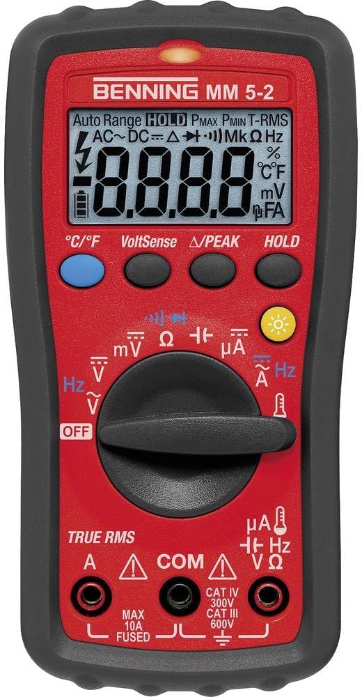 Benning MM 5-2 TRMS-Digital-Multimeter 044071 Rot Schwarz