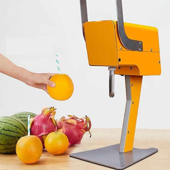 Commercial Juicer, Orange, Watermelon, Pineapple Juicer with Corer and Double Blades, No Peeling Required, 10S Fast Juicer, Suitable for Fruits with Diameters of 88-120mm