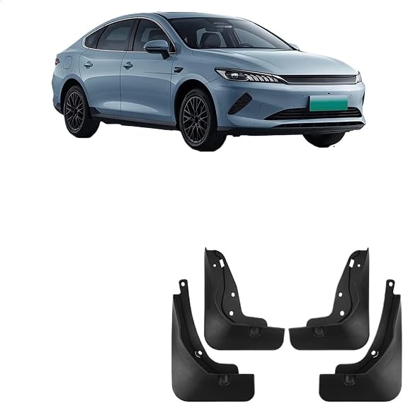 Mudflaps Mudguards Compatible with BYD Qin Plus 2025 Tire Fenders Blocking Sediment Front Rear Wheels ABS Black Car Accessories 4pcs