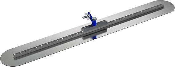 Bon Tool 82-502 36-Inch by 5-Inch Round End Spring Steel Fresno Trowel with Swivel All-Angle Bracket