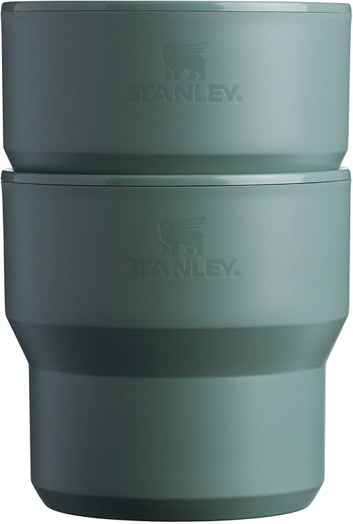 Stanley Stay-Hot Stacking Camp Cup 10 oz (2-Pack) | Cup for Coffee, Tea and Drinks | Insulated Stainless Steel Coffee Mug | BPA-Free | Shale