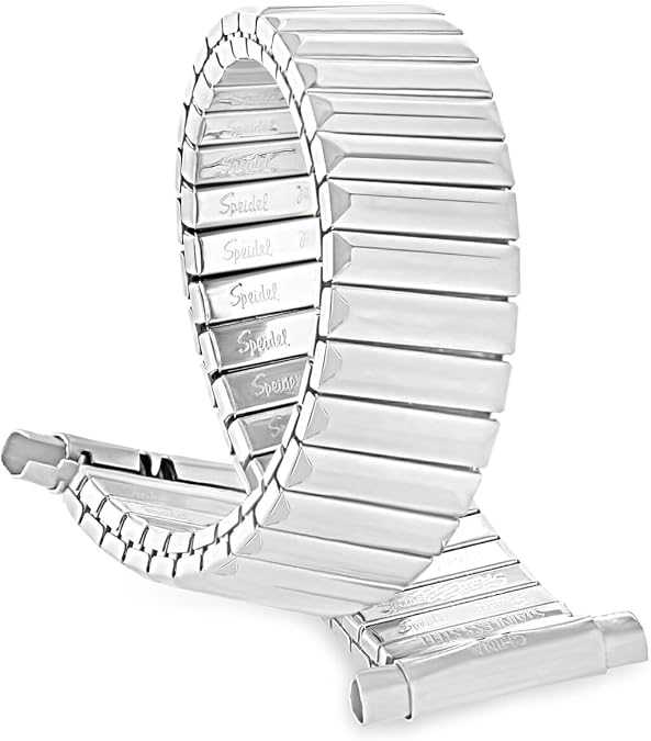 Speidel Men's Twist-O-Flex Stainless Steel Stretch Watch Band, 16-22mm with No Clasp