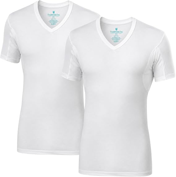 Men's Slim Sweatproof Undershirt, Odor & Sweat Blocking, Rayon, V-Neck