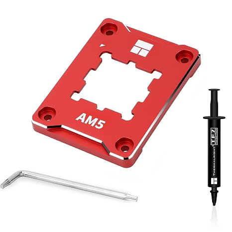 Thermalright ASF-RED AM5 CPU Holder, Corrective Anti-Bending Fixing Frame, Full-fit Fixed Non-Marking Mounter, AM5 Anti-Bending Contact Frame, CPU Cooler Standard