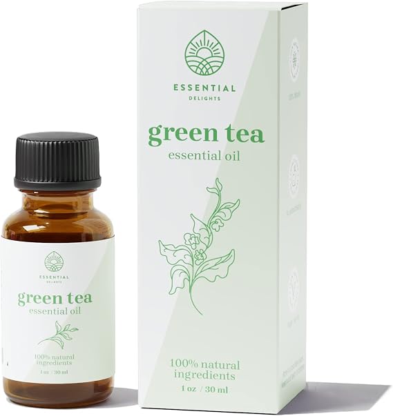 Green Tea Oil by Essential Delights | Aromatic Oil for Diffusers, Fragrance Blending, Candle Making, Soap Making & DIY Projects (1 Fl. Oz.)