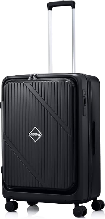 AmericanTourister Suitcase, Carry Case, Velox VELOX, 4 Sizes Available, Expandable, Large Capacity, Lightweight, Push Button, Brake, TSA Lock, black