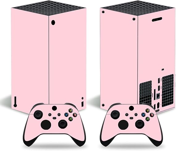 Skin Wrap Compatible with Xbox Series X Pink Color Decal Cover