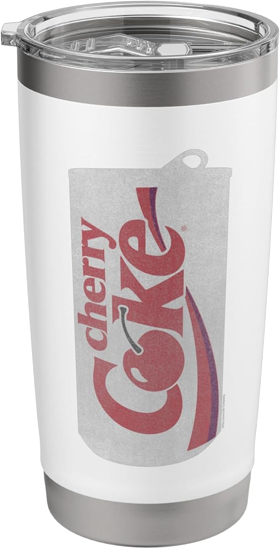 Coca-Cola Cherry Coke Can Silhouette Logo Stainless Steel Insulated Tumbler