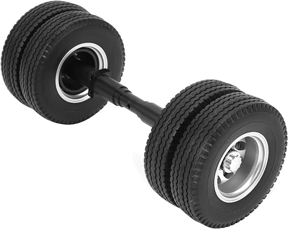 RC Rear Axle Tire, 10 Hole Wheel Hub RC Car Metal Rear Axle Upgrade Accessories Fit for 1/14 Tractor Trailer 1/14