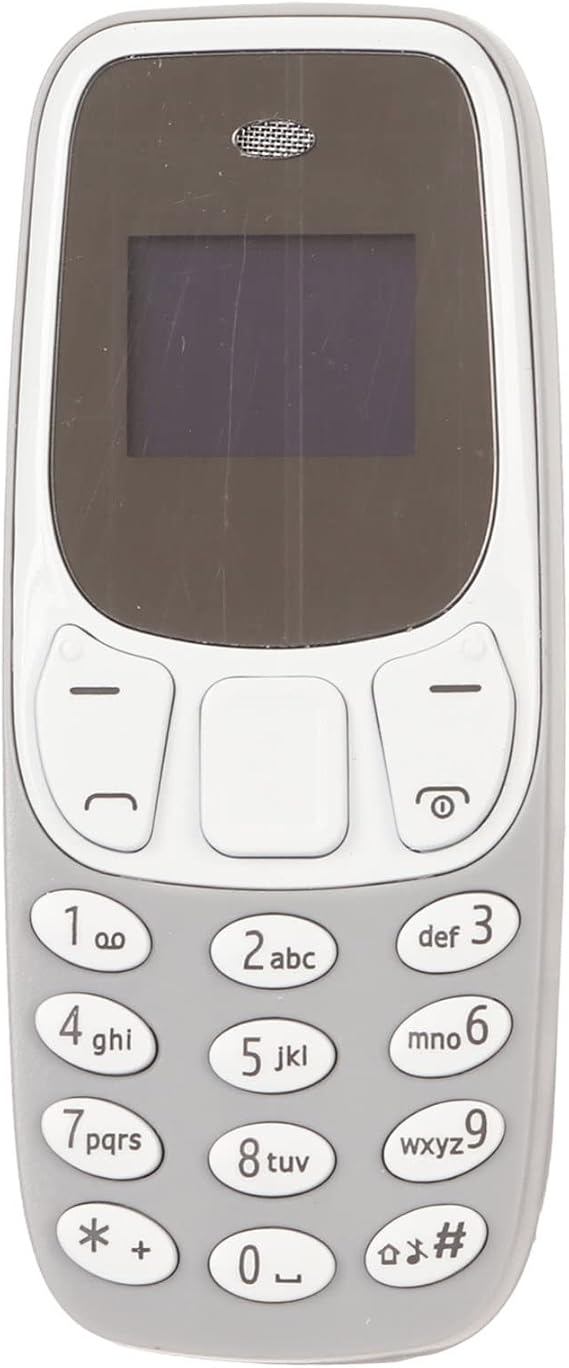 DAUZ Smallest Phone, Mini Cell Phone GSM 380mah Battery for Adults (Grey)