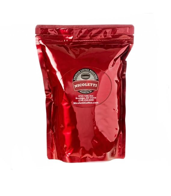 Nicoletti Coffee Napoli Espresso Roast 12oz Whole Beans (Made in Brooklyn since 1972) Fresh Roasted Espresso made to order with Date Stamp.