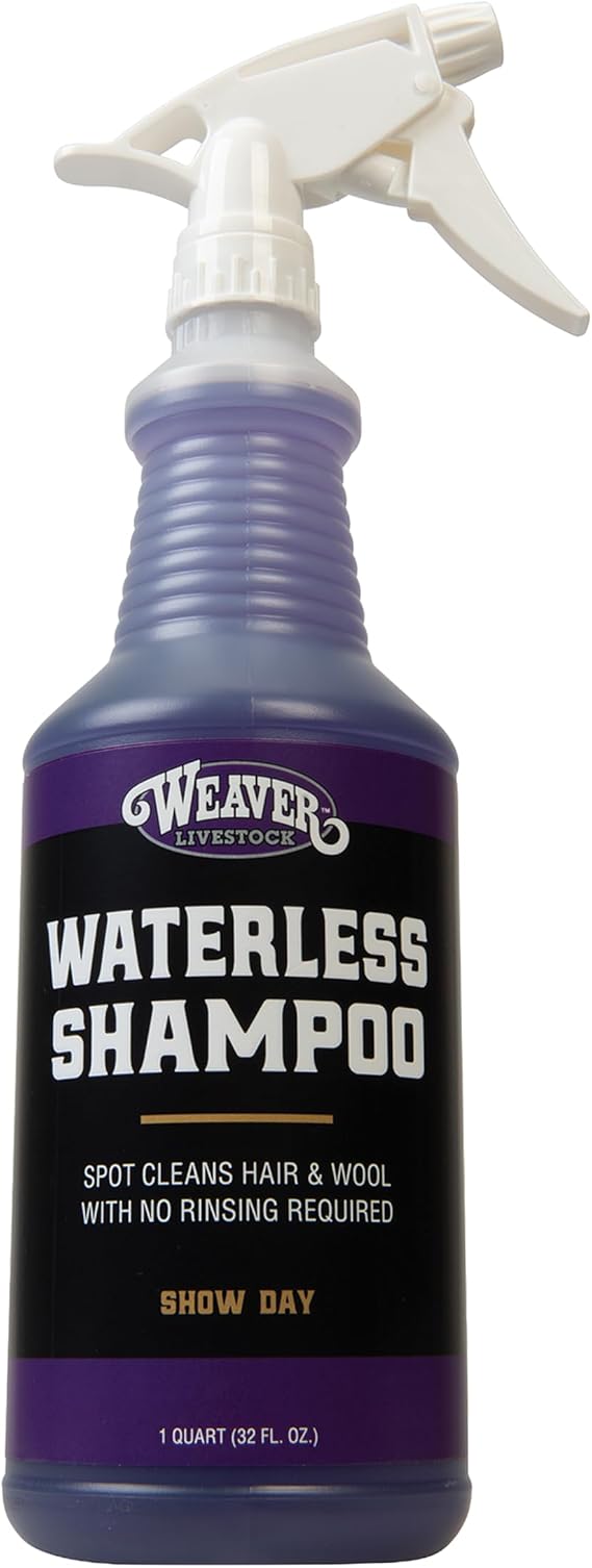 Weaver Livestock Waterless Shampoo, (1-Quart), No Rinse Wash and Shine Cleanser for All Livestock - Daily use, Hair, Wool Shampoo