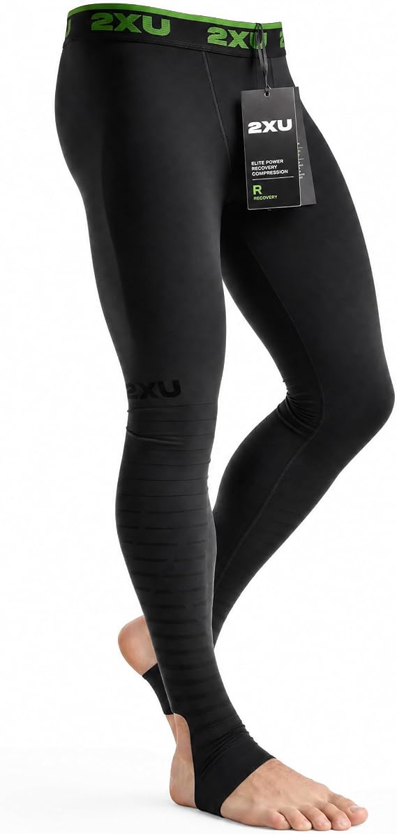 2XU Men's Elite Power Recovery Compression Tights - Enhance Performance & Recovery