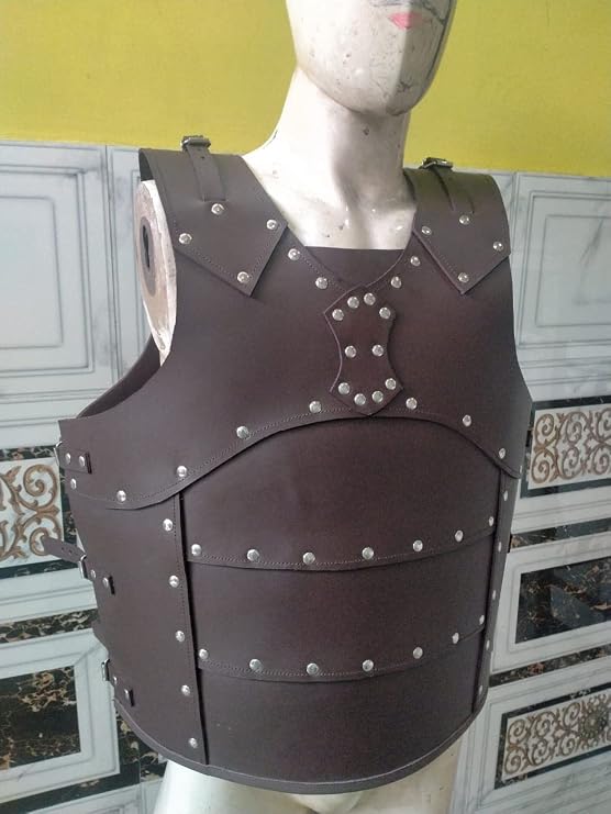 Cuirass brown medieval leather body armour Collectible Costume