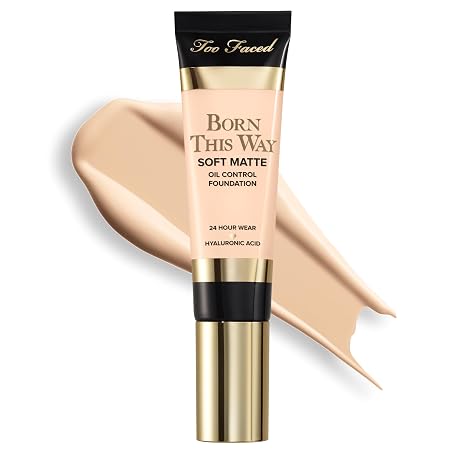 Too Faced Born This Way Soft Matte Foundation | Hydrating, Blurring, Waterproof, All-Day Oil Control Foundation that Helps Smooth Skins Appearance, 1 Fl Oz