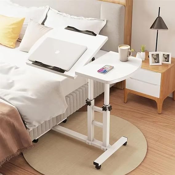 Folding Laptop Desk Adjustable Folding Notebook Table Laptop Holder Computer Desk Stand for Office Home Home Office Foldable Computer Desk White