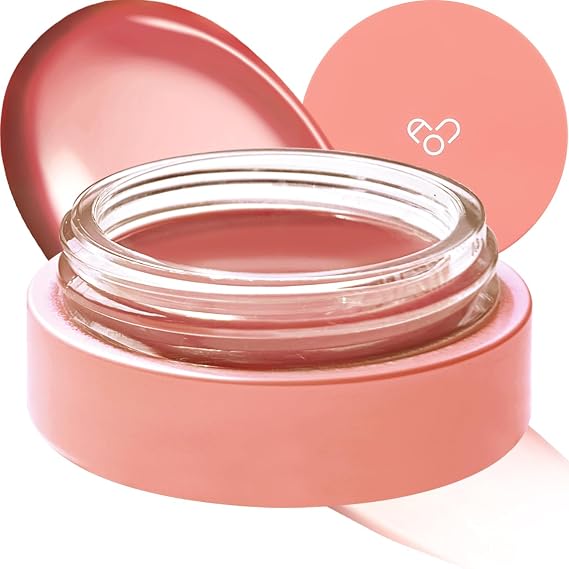 AOU GLOWY TINT BALM 09 Bebe Balm, Tinted Lip Balm with Natural Gloss Instant Hydration for Chapped Lips, 0.12Oz
