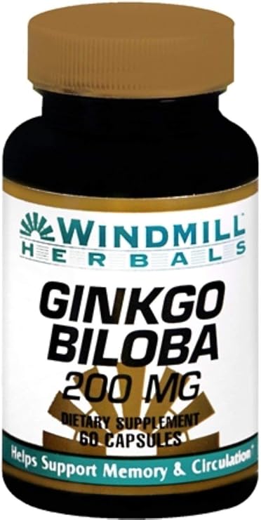 Windmill Herbals Ginkgo Biloba 200 mg Capsules 60 Capsules