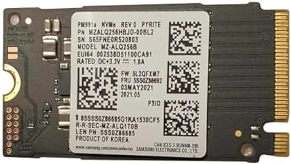 256GB PCIe NVMe 2242 SSD PM991A OEM