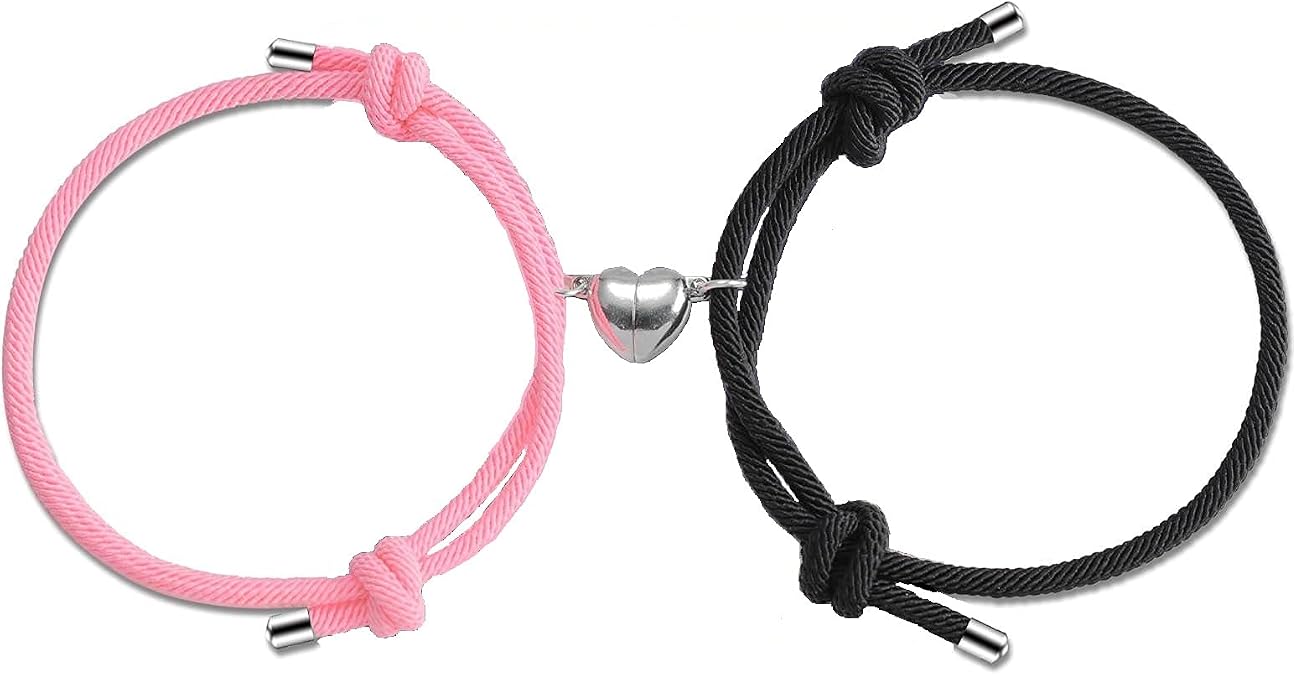 Dlihc Matching Heart Bracelets for Couples Best Friends