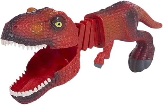 Dinosaur Grasping Toy for Children, Grabber, Snap Tool, Dino Hand Snapper, Ergonomic, Made of PP, for Children's Birthdays And Children's Room, Red Dinosaur