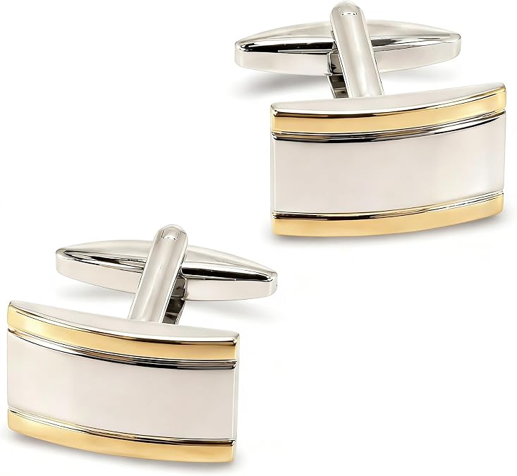 Cufflinks for Men,Rectangle Minimalist Classic Cuff-links