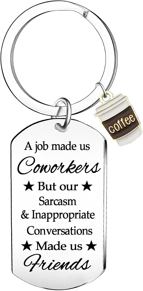 Funny Coworker Gifts for Women Leaving Gift for Colleague Employee Coworker Keychain Coworker Birthday Gifts Farewell Gifts Going Away Gifts Goodbye Gifts for Coworker Office Friend Work Bestie Gifts
