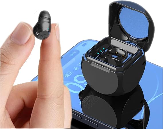 Xmenha Mini Invisible Earbuds Small Bluetooth Earbud Wireless Smallest Micro Ear Bud Tiny Discreet Earbuds for Small Ears Ear Canals Mini Invisible Ear Buds Invisible Discreet Headphones
