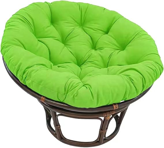 Papasan Chair Cushion Seat Cover Papasan Seat Cushion Round Papasan Armchair Cushion Chair Cushion for Indoor Balcony Outdoor Rocking Chair Cushion, 60*60cm, Green