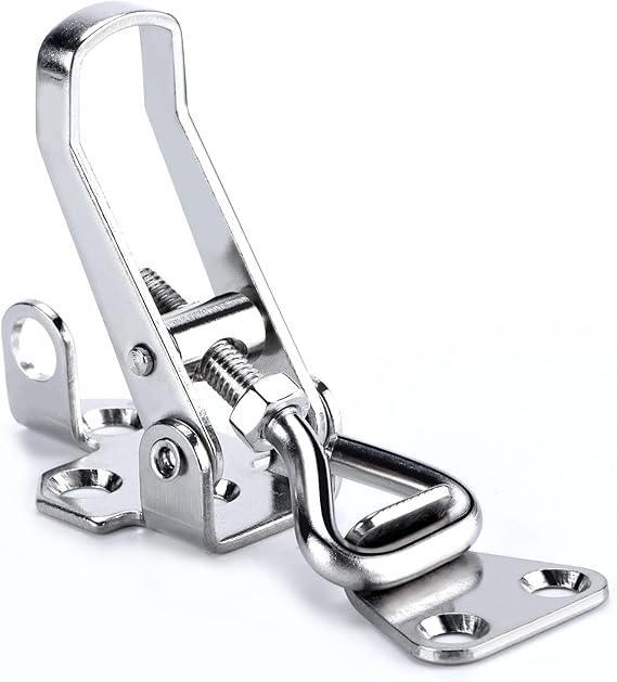 316 Stainless Steel Toggle Latch ClampMarine Cabinet Hinge Lockable clamp Boxes Lever Handle, Boat Anti Rattle Latch Hold up to 400 Pounds